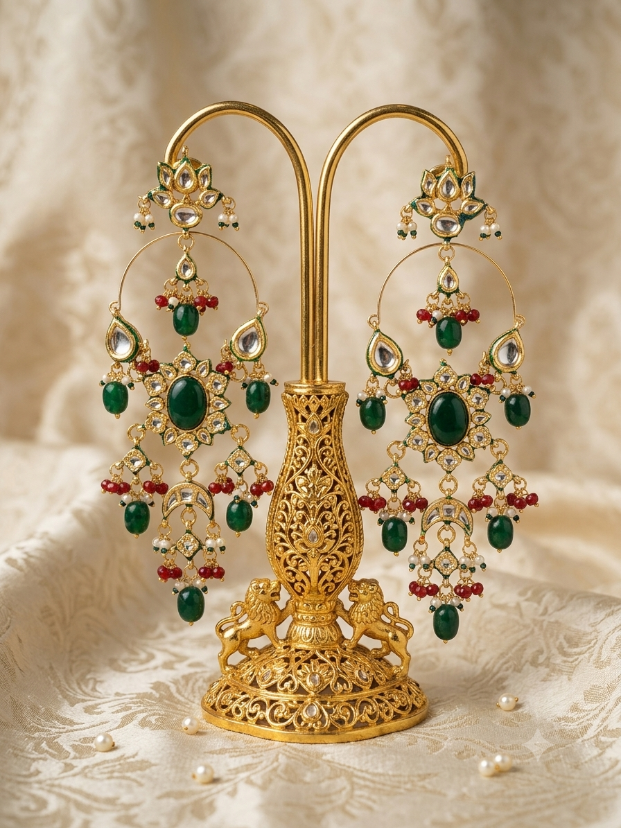 long polki chanbali green